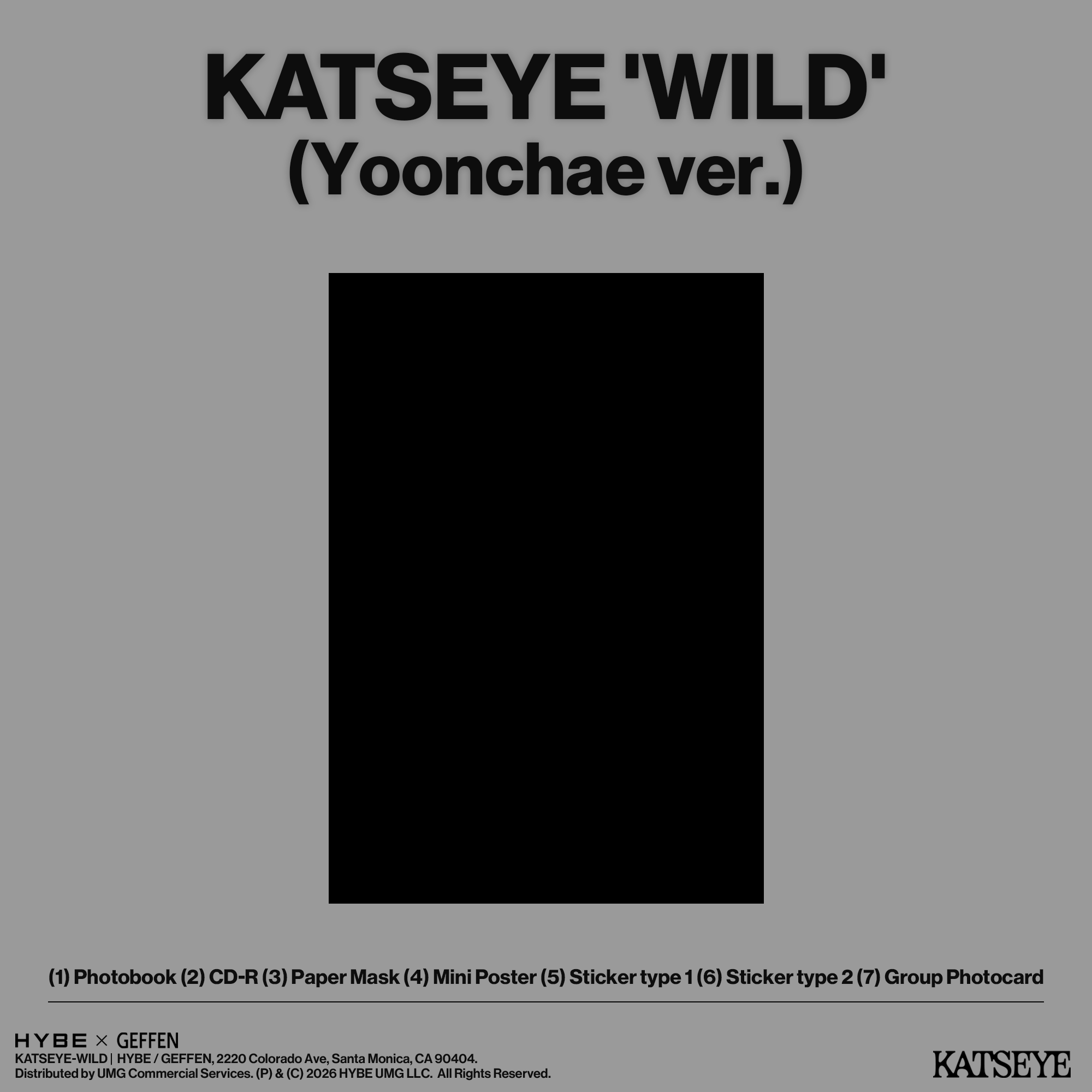 KATSEYE - WILD CD (Yoonchae ver.)