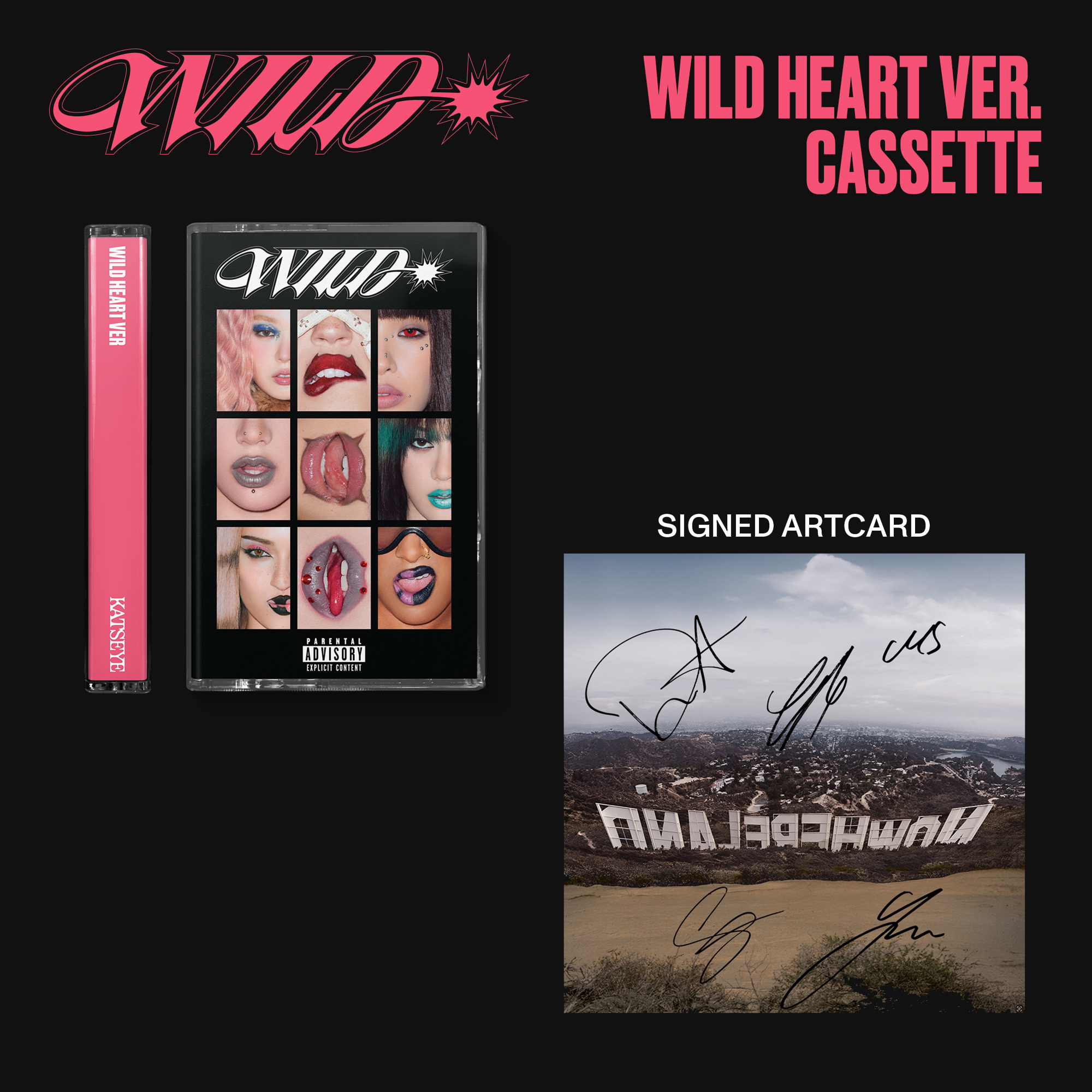 WILD (Wild Heart ver. UK Exclusive Cassette) + Signed Art Card